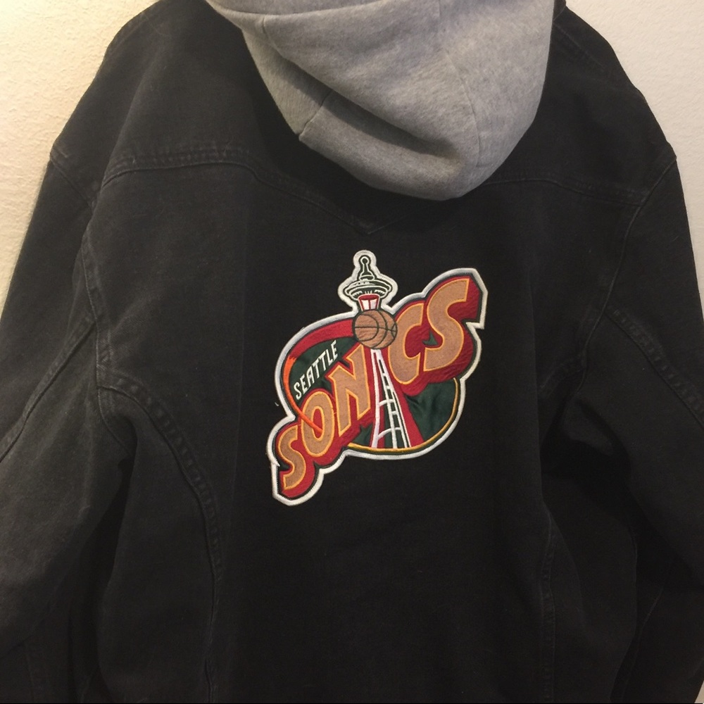 CUSTOM SuperSonics Denim Jacket Patches 2XL
